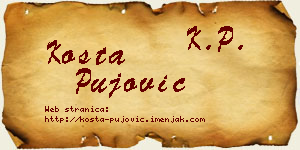 Kosta Pujović vizit kartica